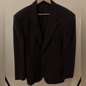 Hugo Boss Blazer Jacket Tizian/Lucca Fine Light Woven Wool Black 42L Made in USA